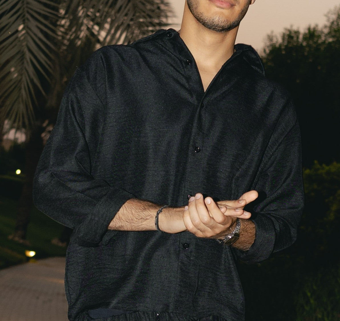 Black Linen Shirt - Men