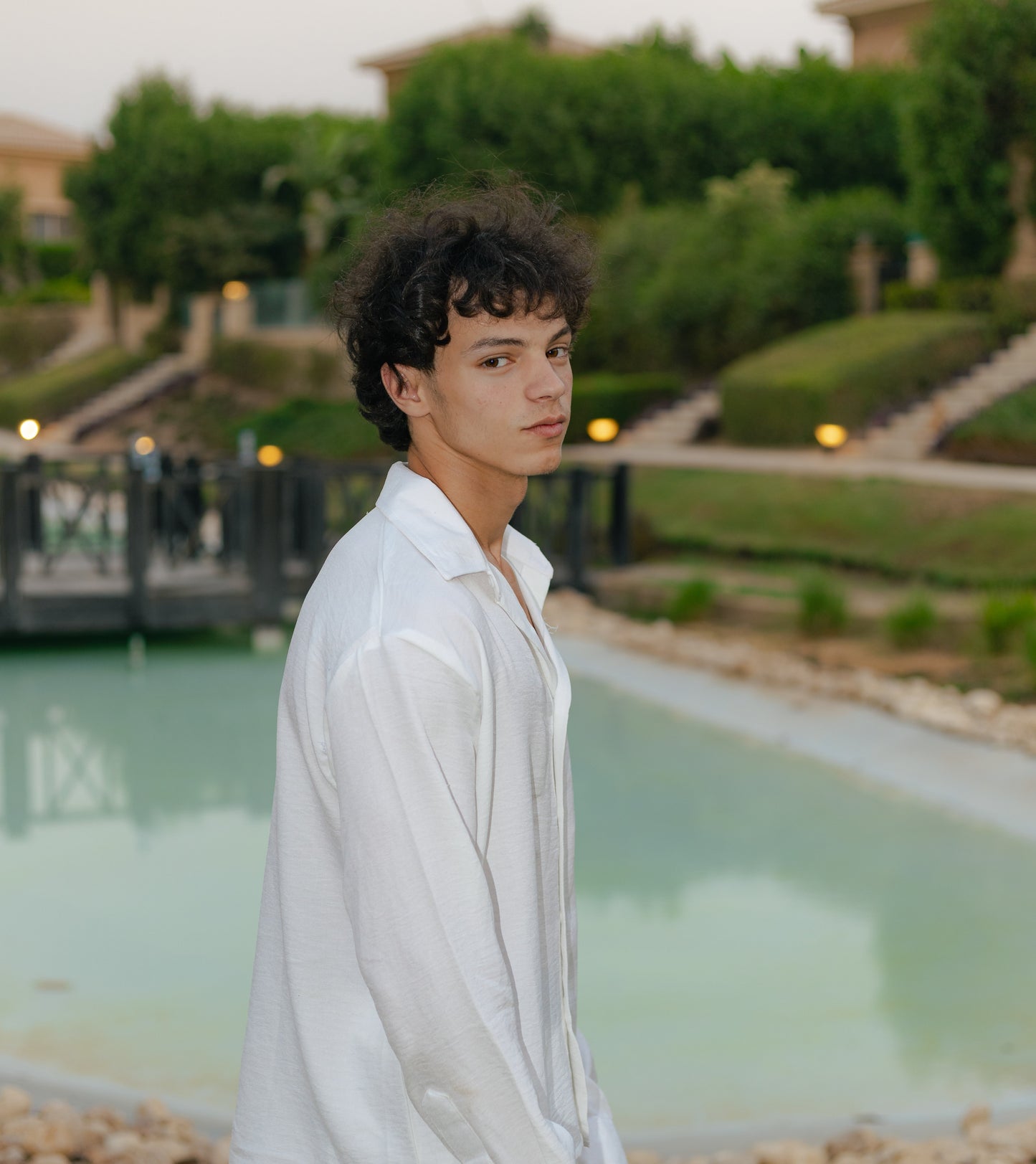 Crisp White Linen Shirt - Men