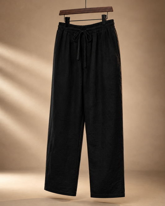 black Linen Pants - Unisex
