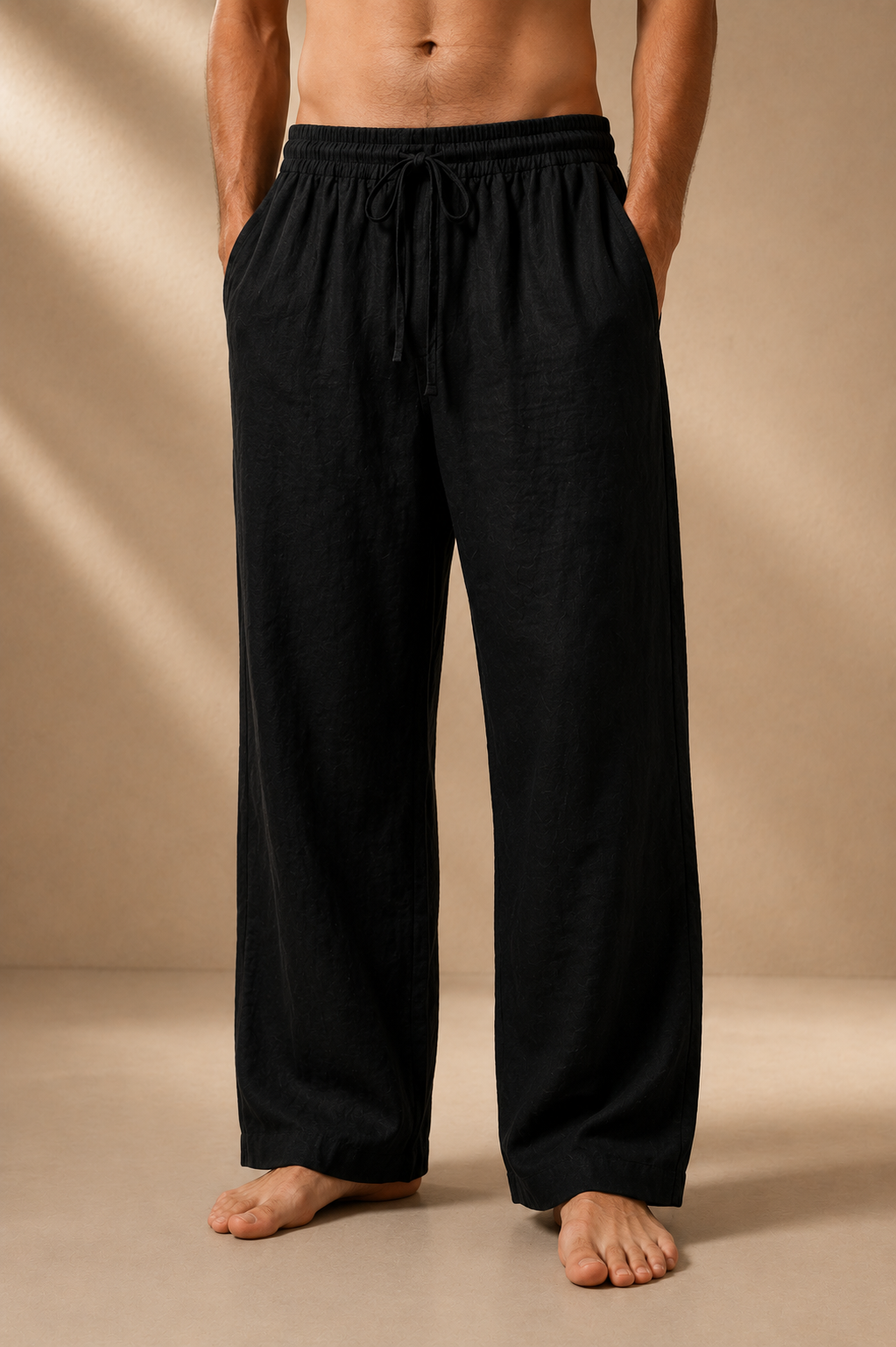 black Linen Pants - Unisex