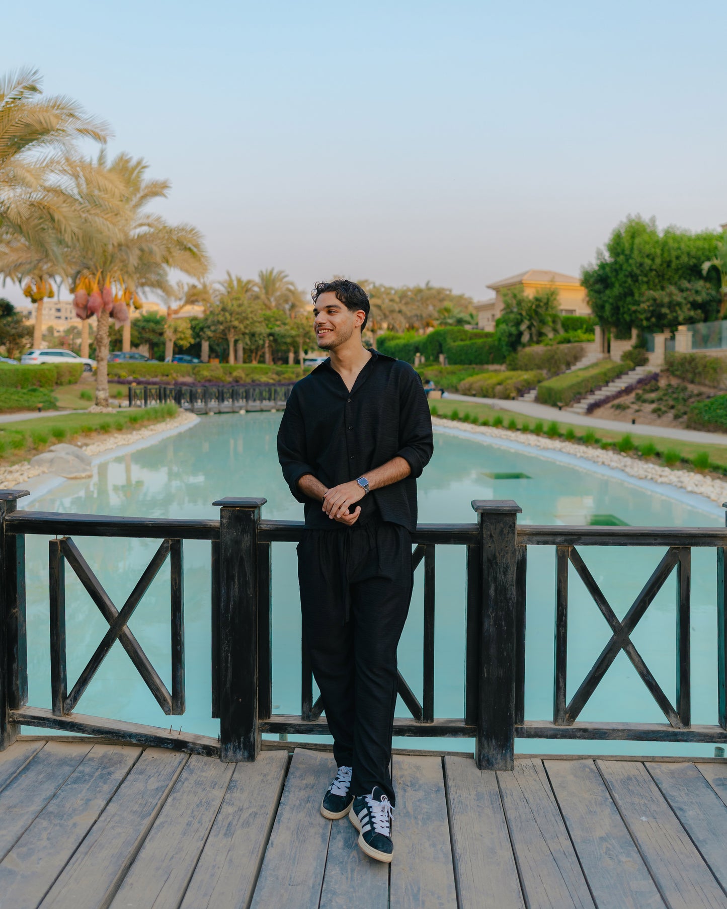 Full Black Linen Set - Men