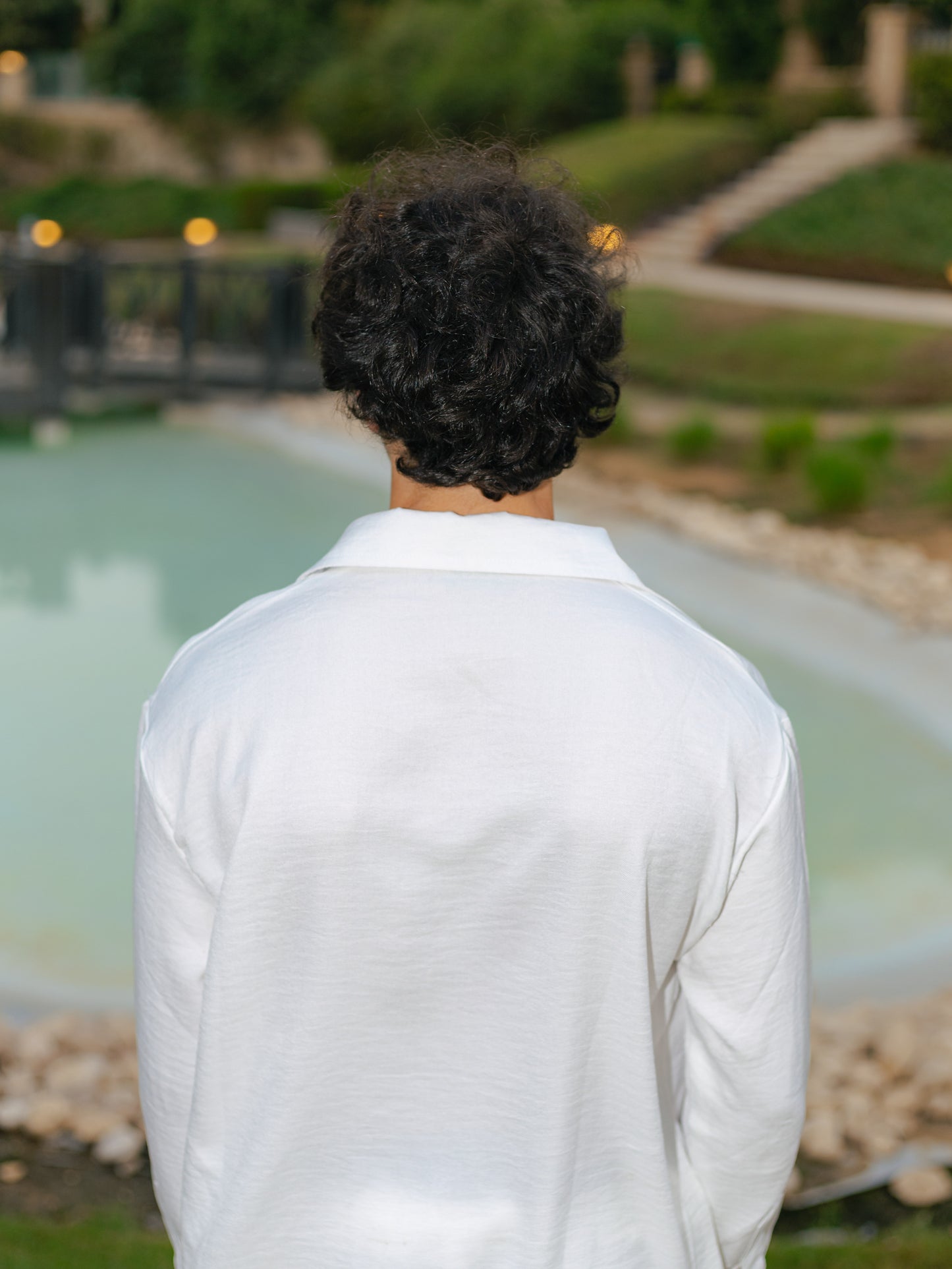 Crisp White Linen Shirt - Men