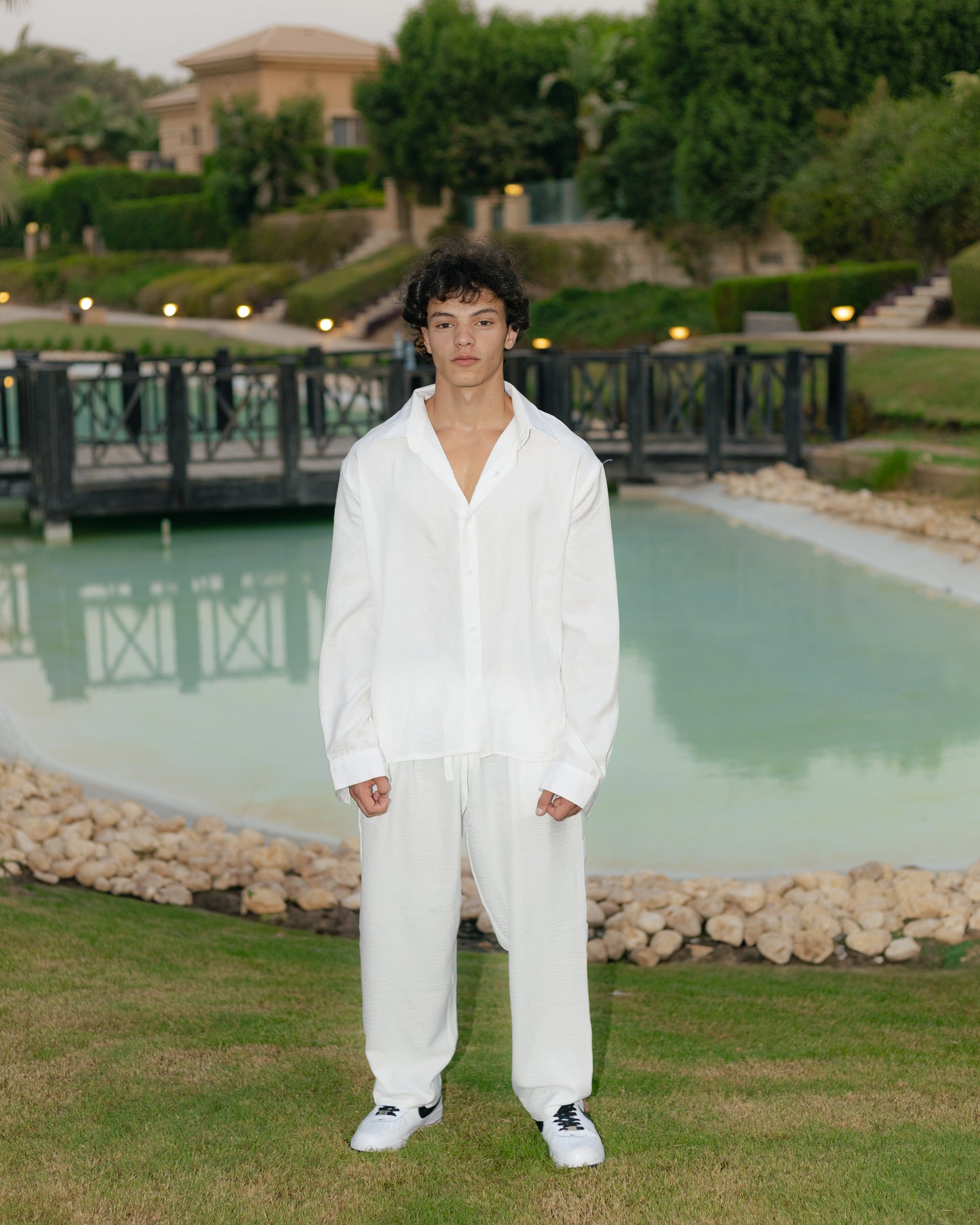 Full White Linen Set - Men