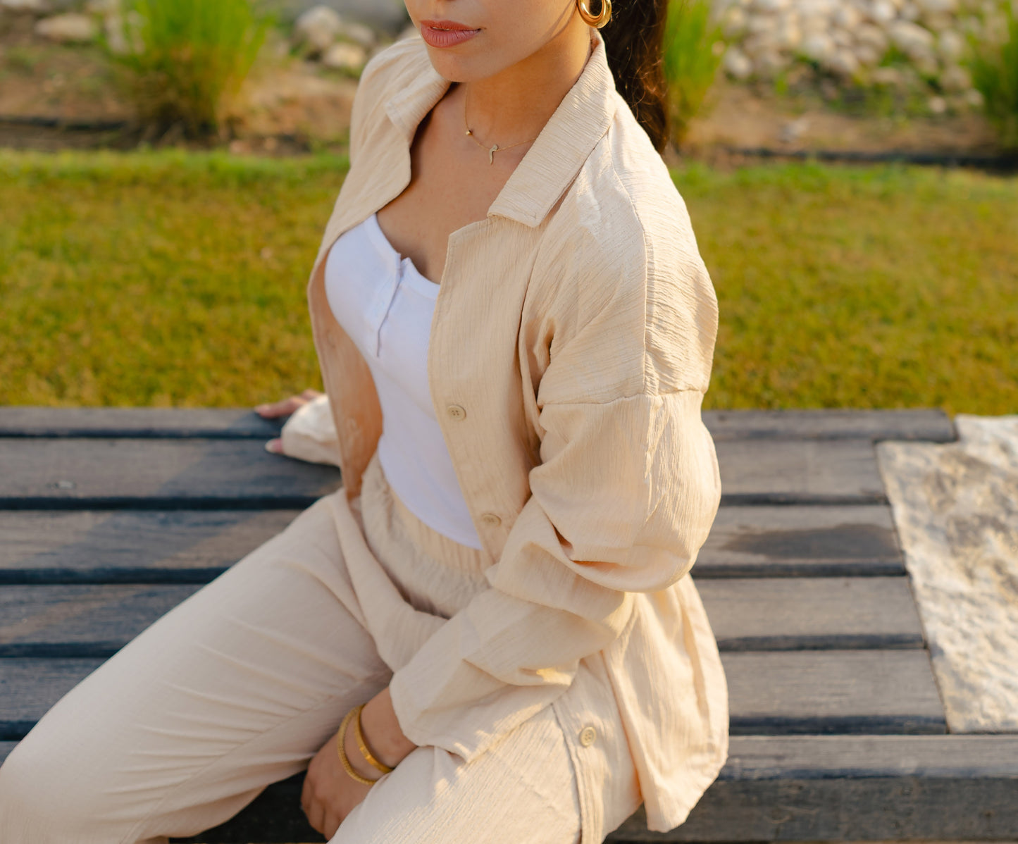 Full Beige Summer Set - Women